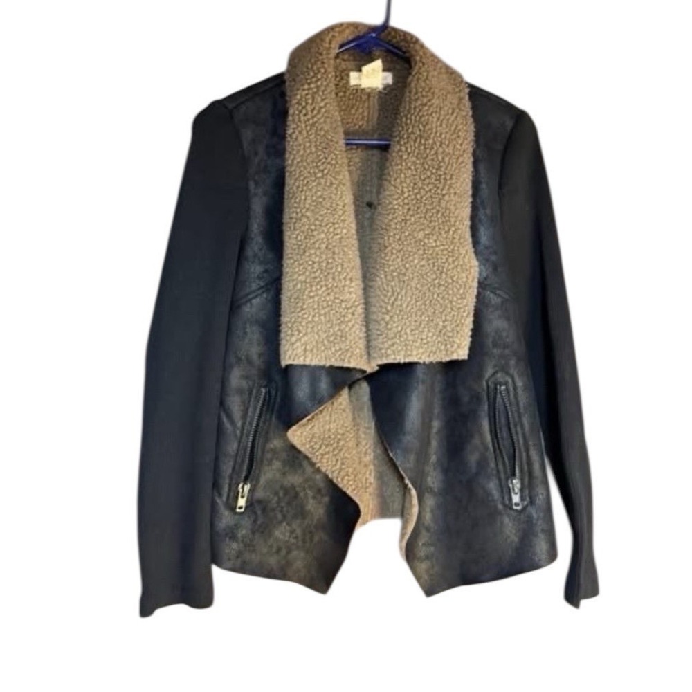 Miley & Molly Small Stylish Black and Tan Women's Jacket
